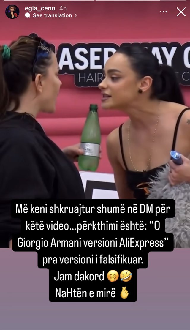 FOTO/ Egla Ceno ka një krahasim të çuditshëm për Egli