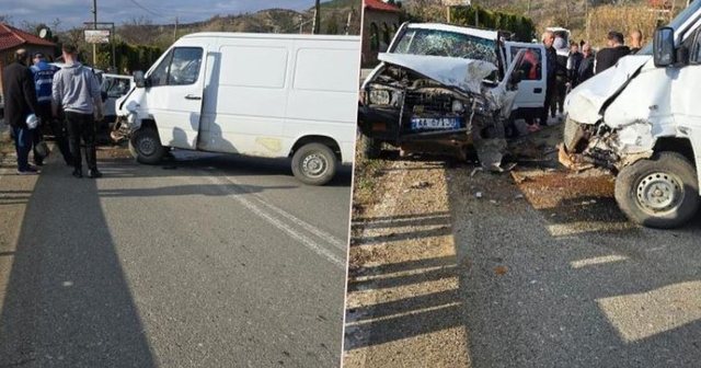 FOTO/ Përplasen dy automjete në rrugën Cërrik-Gramsh,